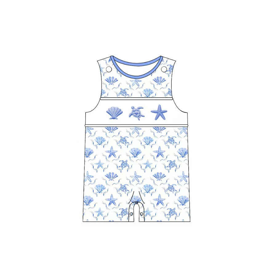 ( Moq 5 ) Preorder Baby Boys Kids Sleeveless Shell Summer Romper