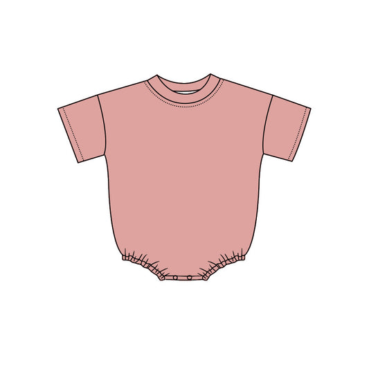 ( Moq 5 ) Preorder Baby Kids Infant Peach Short Sleeves Bubble Cotton Romper Clothes