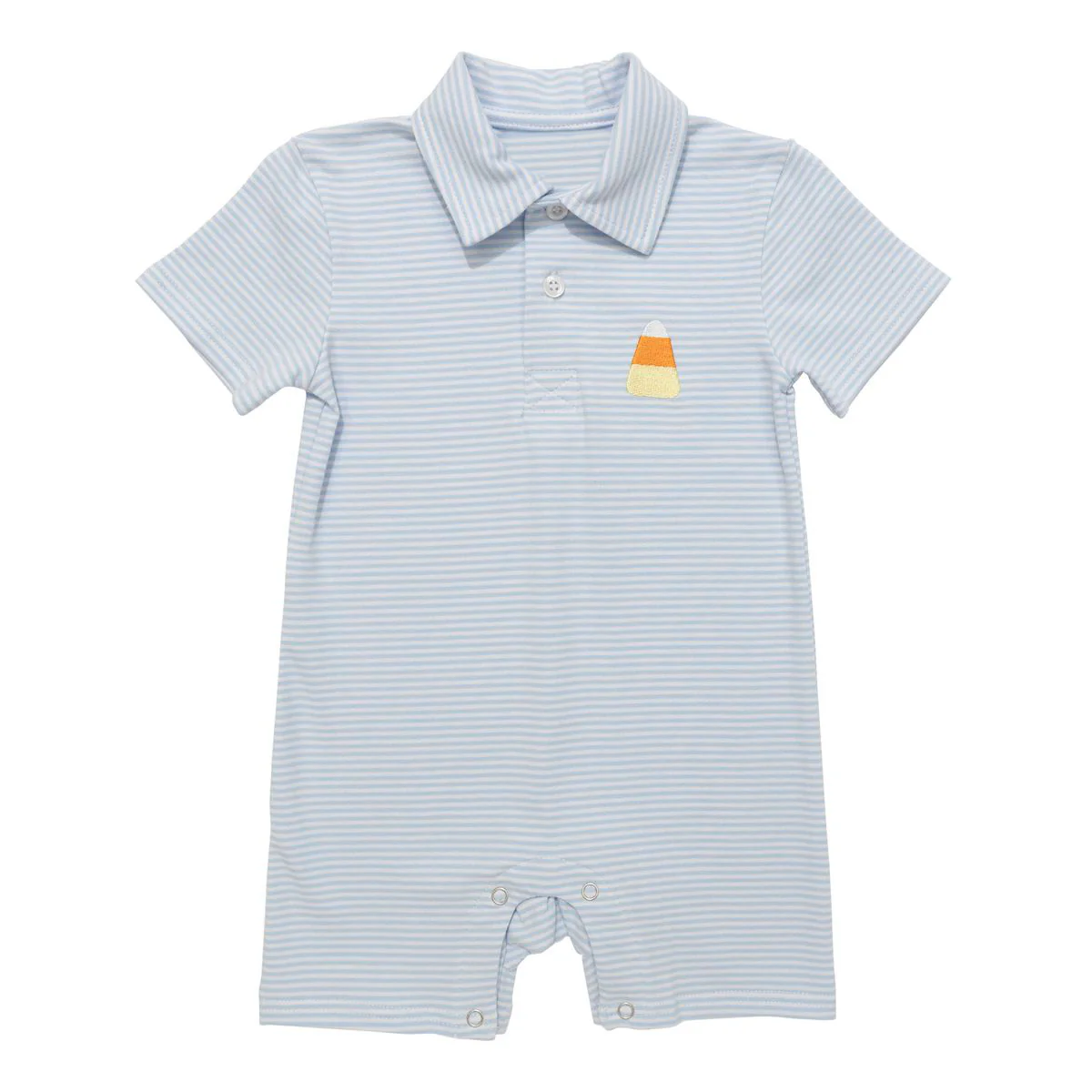 ( No moq ) Preorder Baby Boys Kids Halloween Candy Corn Stripes Buttons Romper Clothes