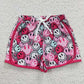 Sibling Baby Girl Western Cow Flower Smile Cowgirl Shorts RTS