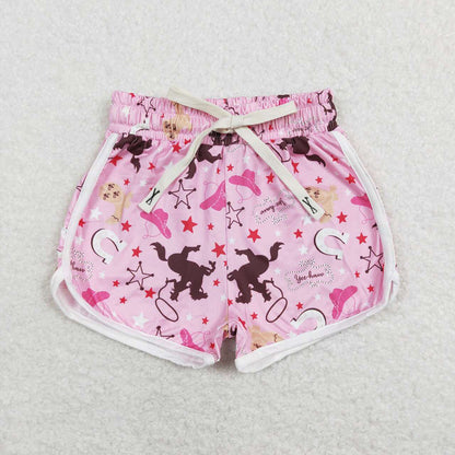 Sibling Baby Girl Western Cow Flower Smile Cowgirl Shorts RTS