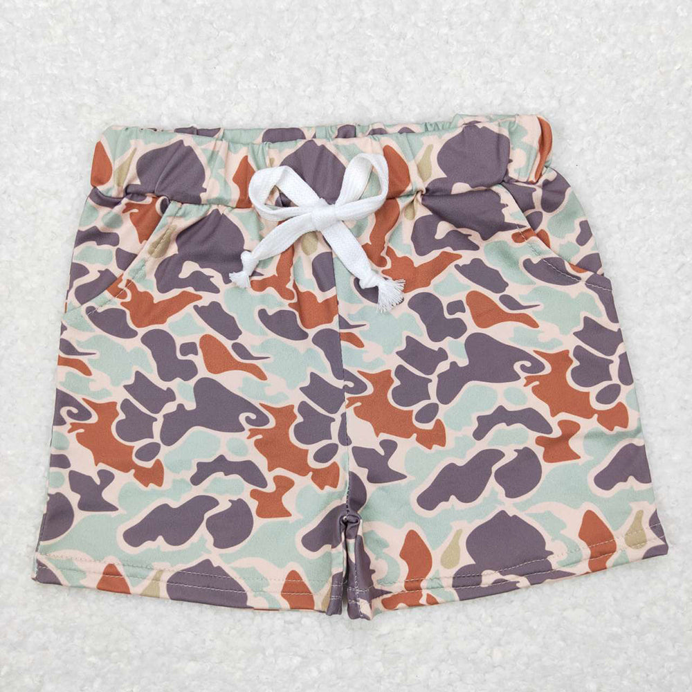 Sibling Baby Boys Kids Pockets Camo Shorts Southern Summer Bottoms RTS