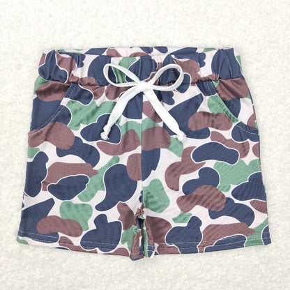 Sibling Baby Boys Kids Pockets Camo Shorts Southern Summer Bottoms RTS