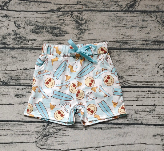 Pre-order Baby Boy Smile Checkered Summer Pocket Shorts