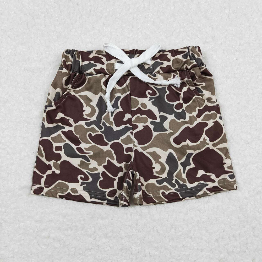 Sibling Baby Boys Kids Pockets Camo Shorts Southern Summer Bottoms RTS