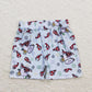 Baby Boy Summer July 4th Trucks Cow Sibling Shorts RTS