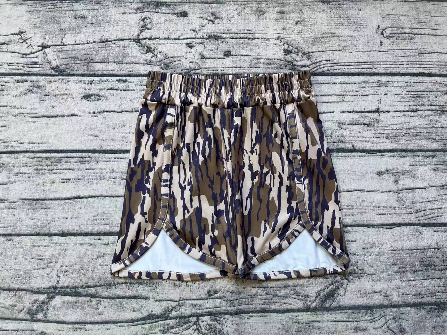 Baby Girl Green Camo Summer Shorts