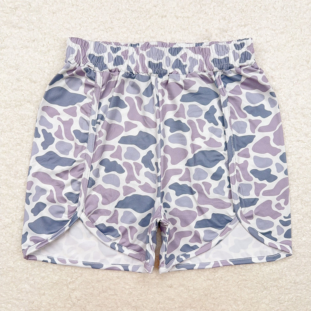 Mommy & Me Boy Girl Adult Women Sibling Family Grey Camo Summer Shorts