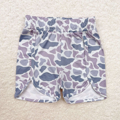 Mommy & Me Boy Girl Adult Women Sibling Family Grey Camo Summer Shorts