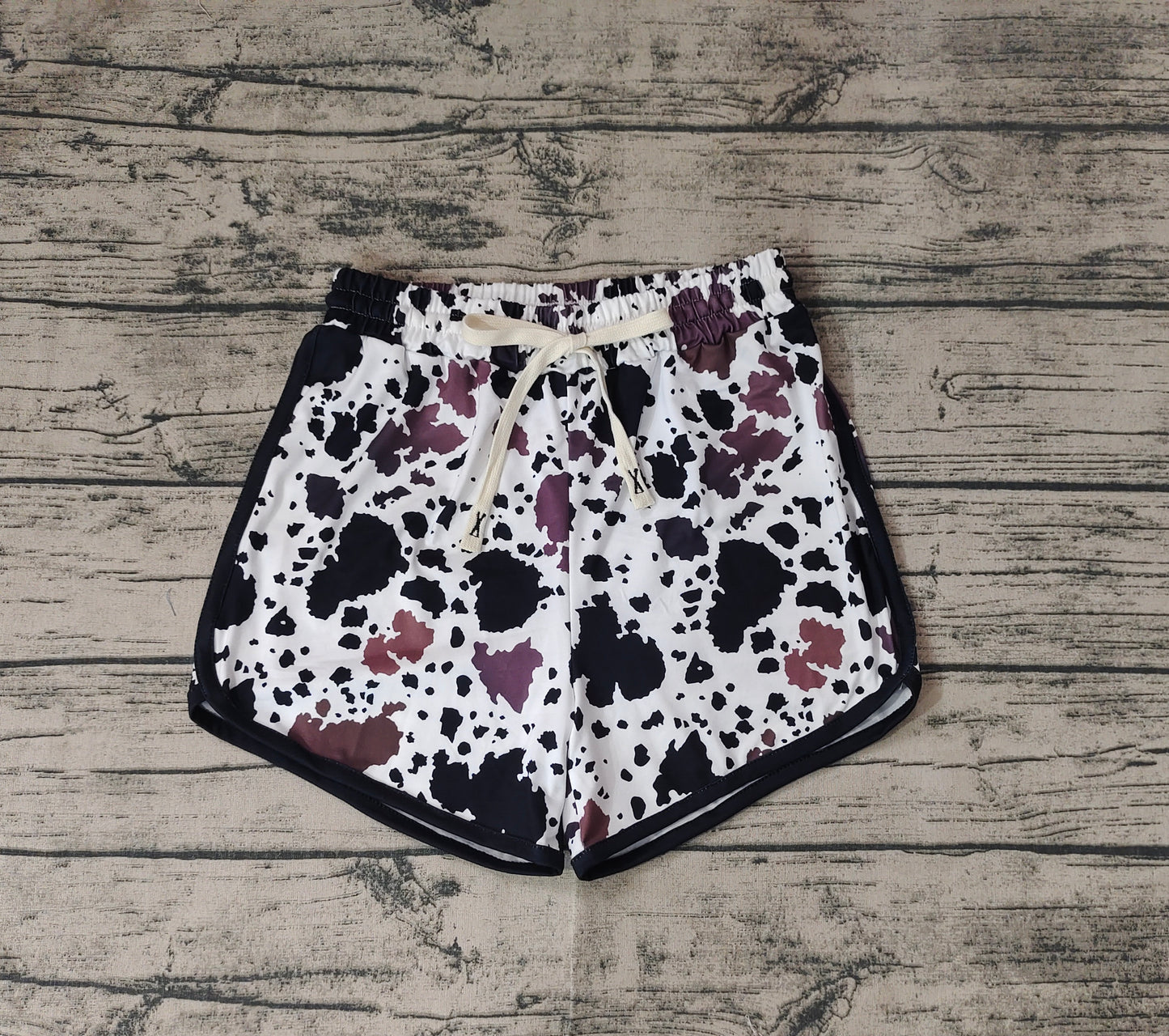 Adult Women Cow Print Summer Western Shorts