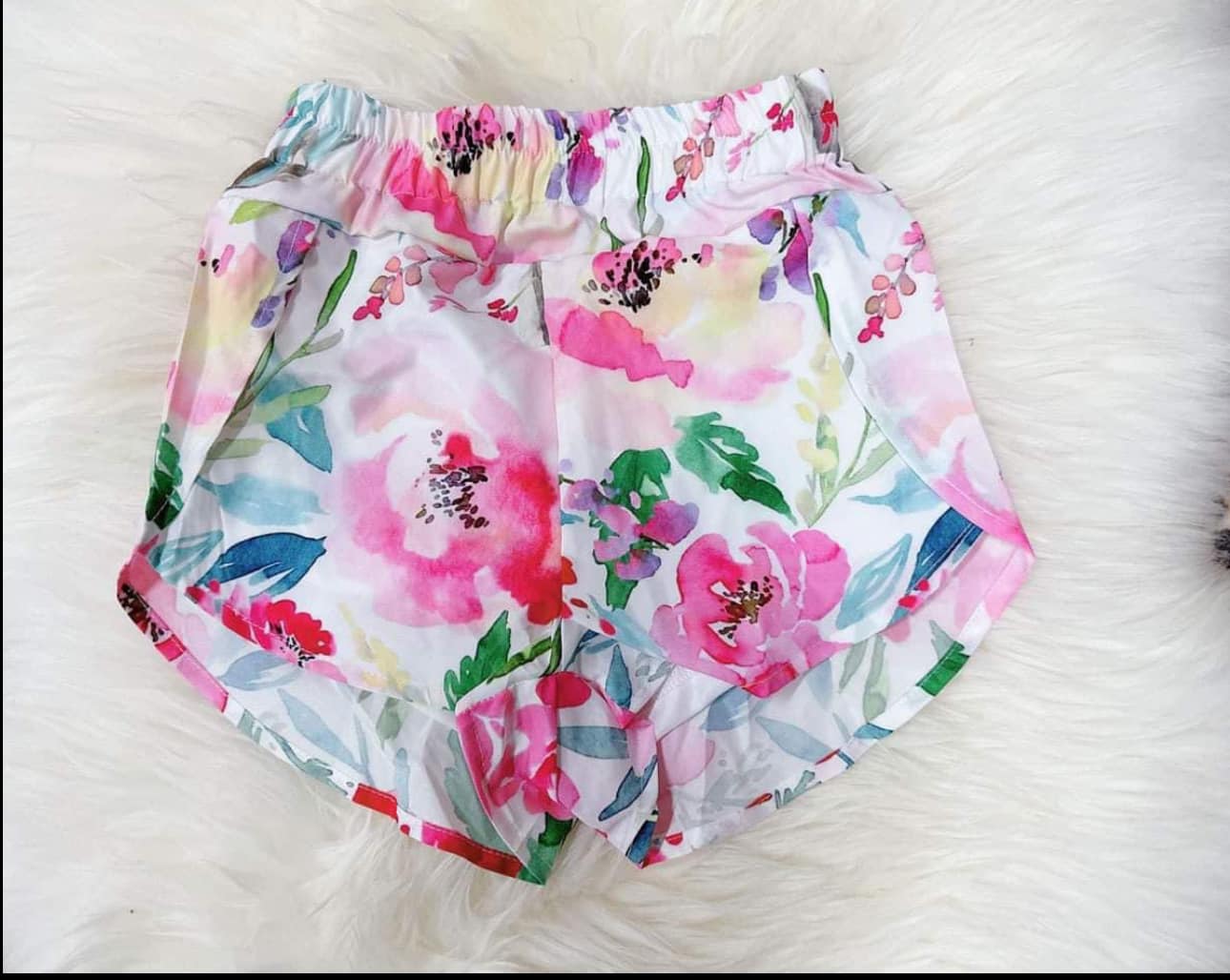 Pre-order Adult Women Pink Flowers Summer Shorts