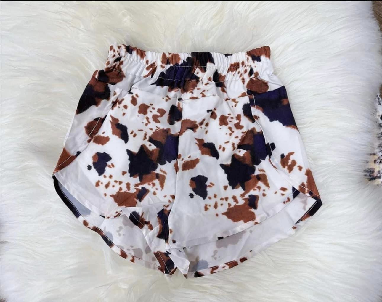 Pre-order Baby Girl Western Cowhide Summer Shorts