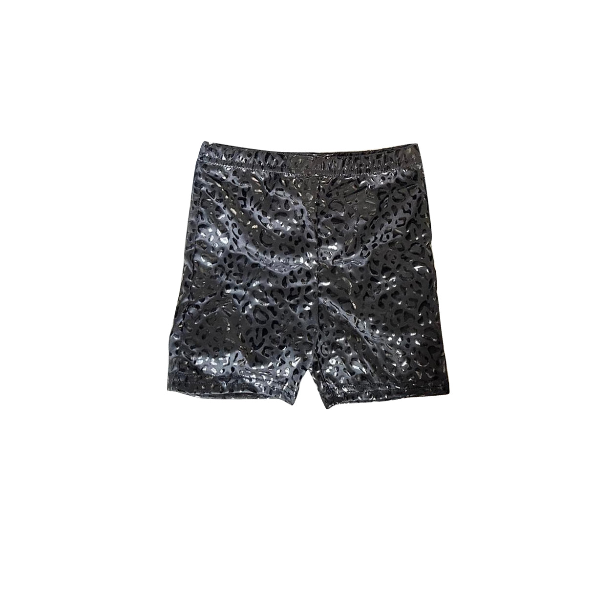 Pre-order Adult Women Black Leopard Leather Summer Shorts