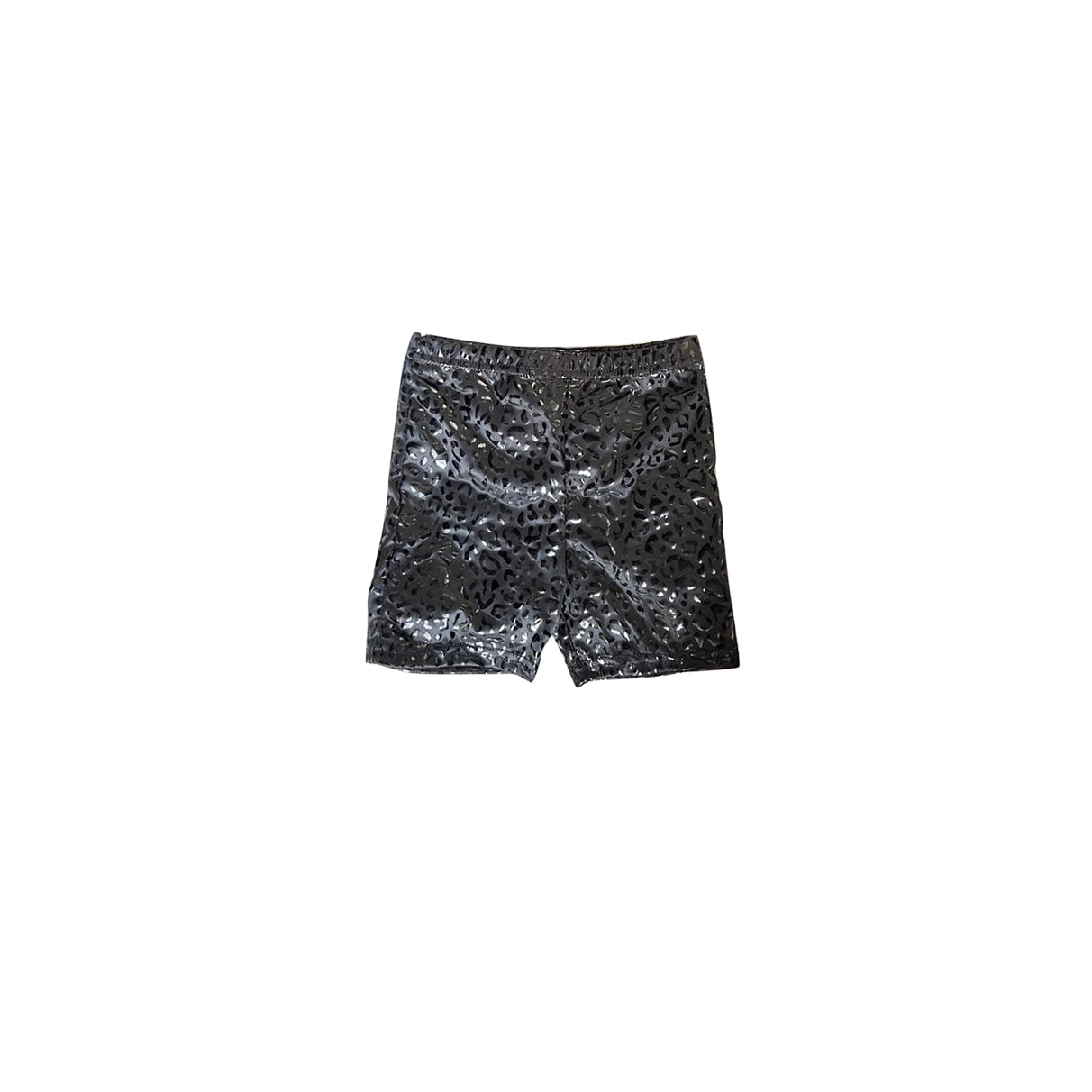 Pre-order Baby Girl Black Leopard Leather Summer Shorts