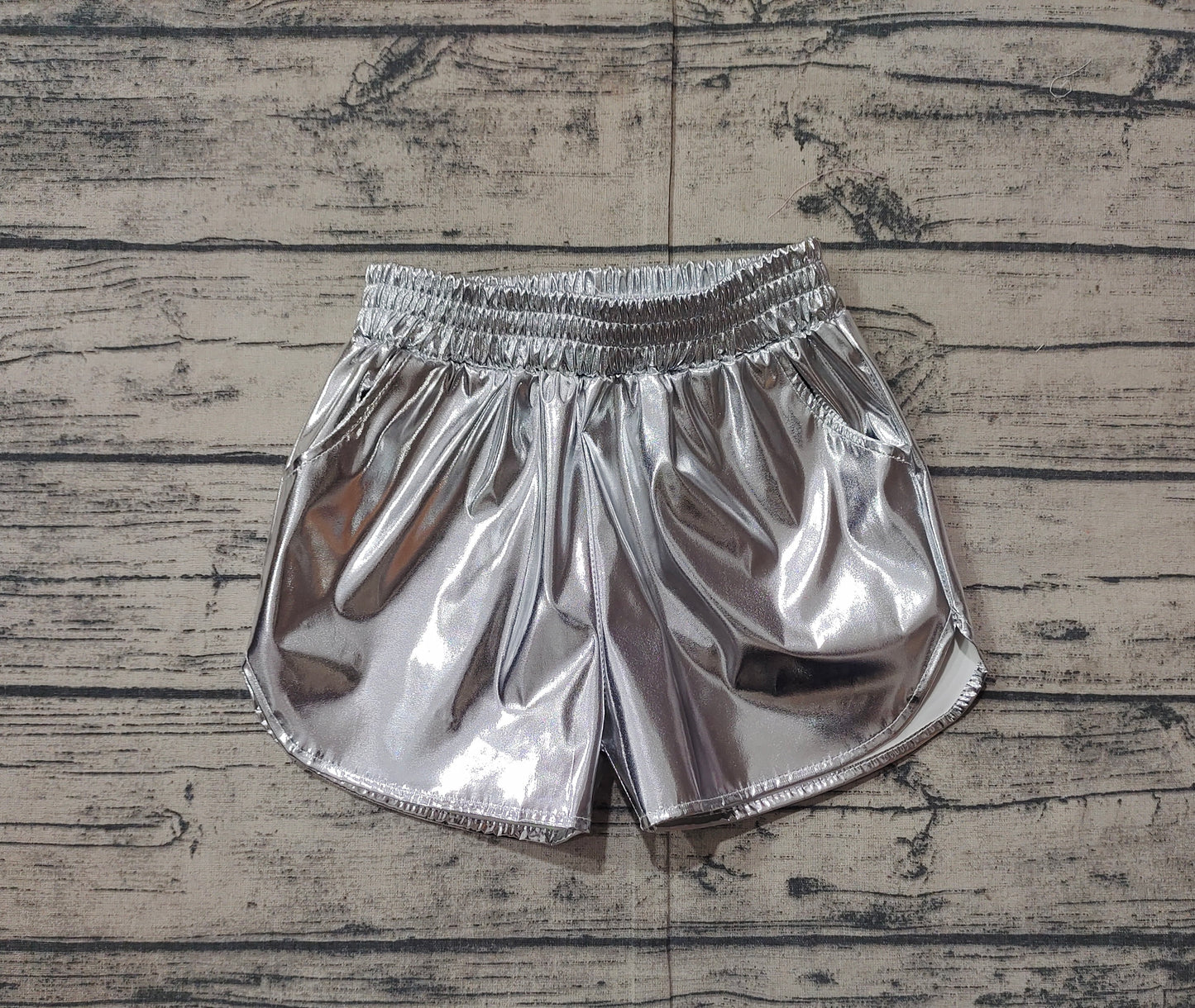 Preorder Baby Girl Pocket Leather Elastic Bottom Shorts（ No moq ）