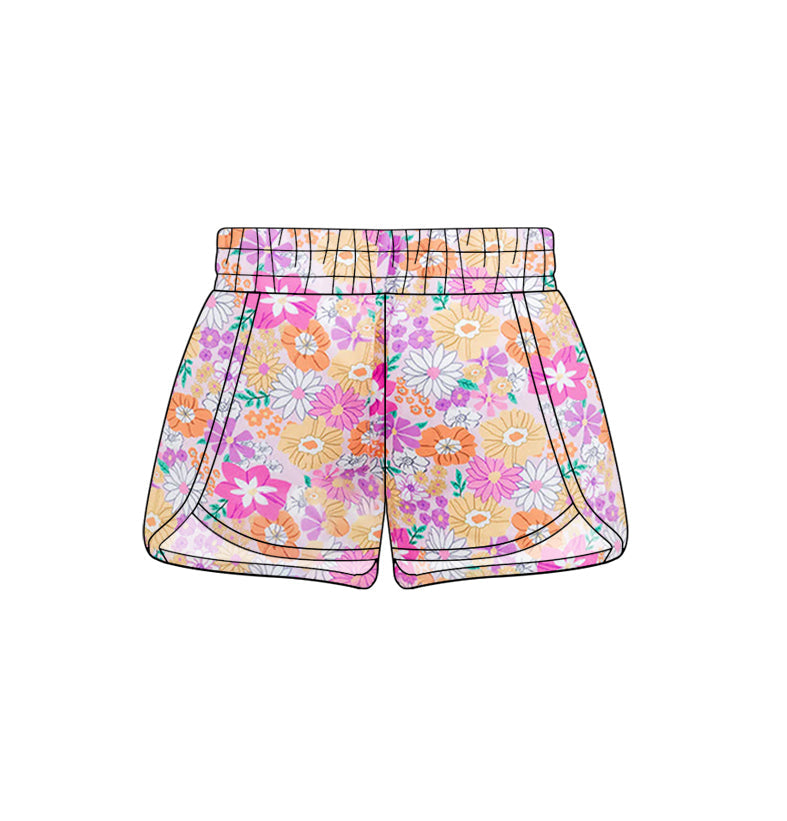 Preorder Baby Girl Flower Summer Pink Shorts