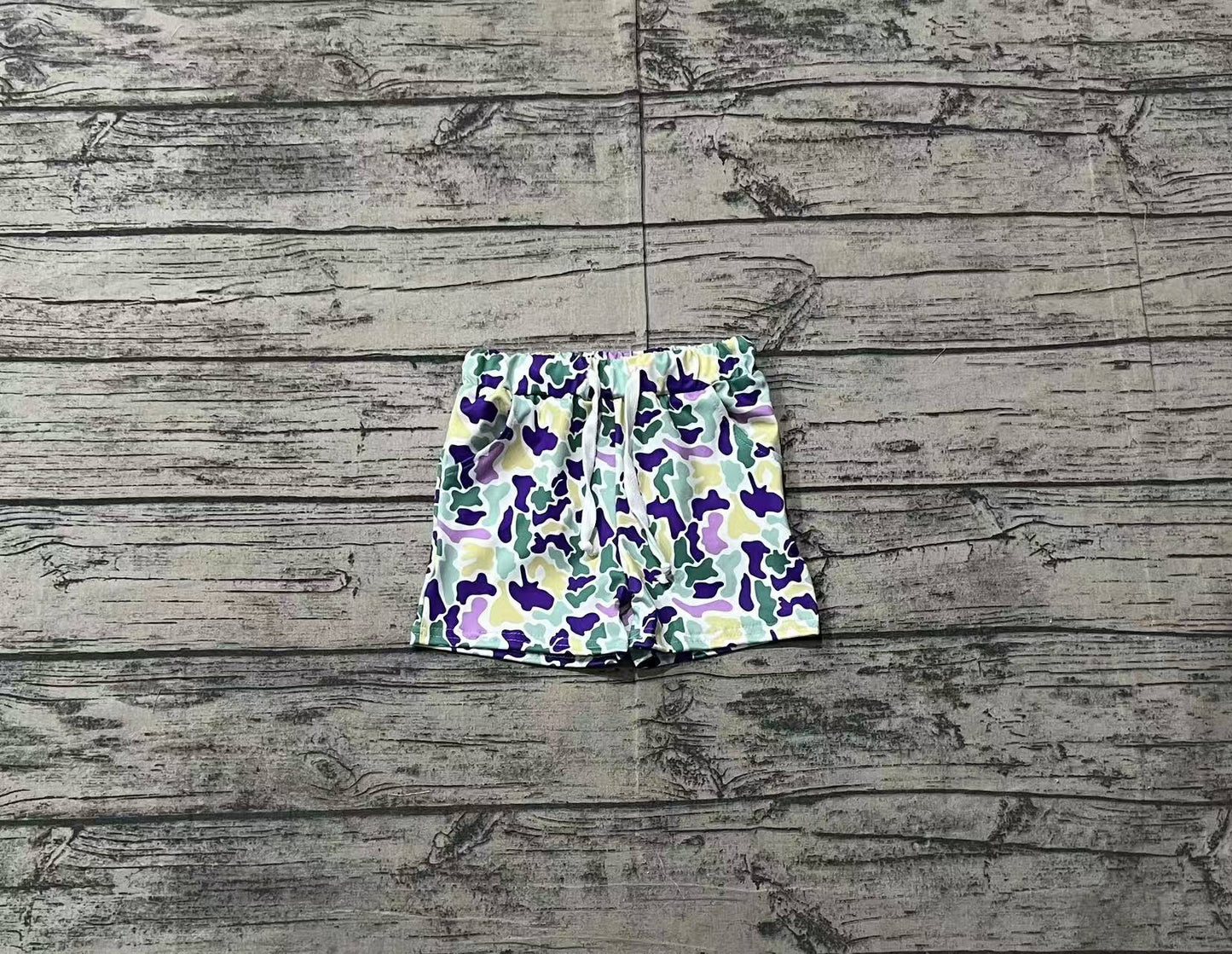 RTS Baby Boy Mardi Gras Camo Shorts