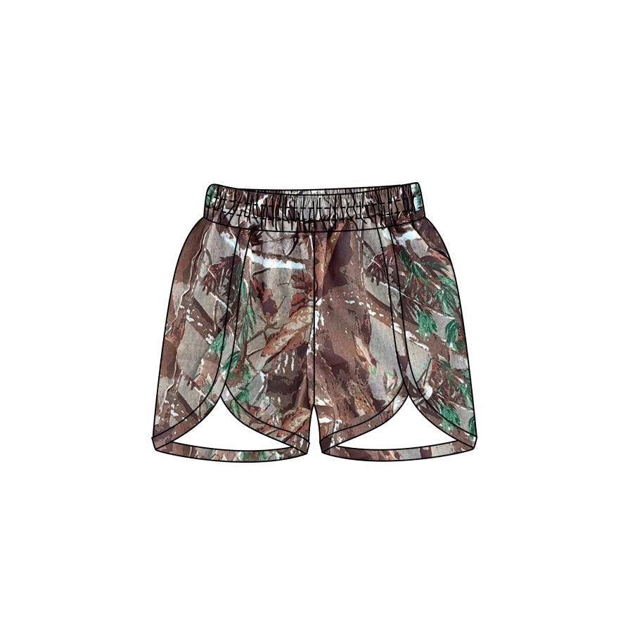 Preorder Baby Girl  Camo Leaves Summer Shorts
