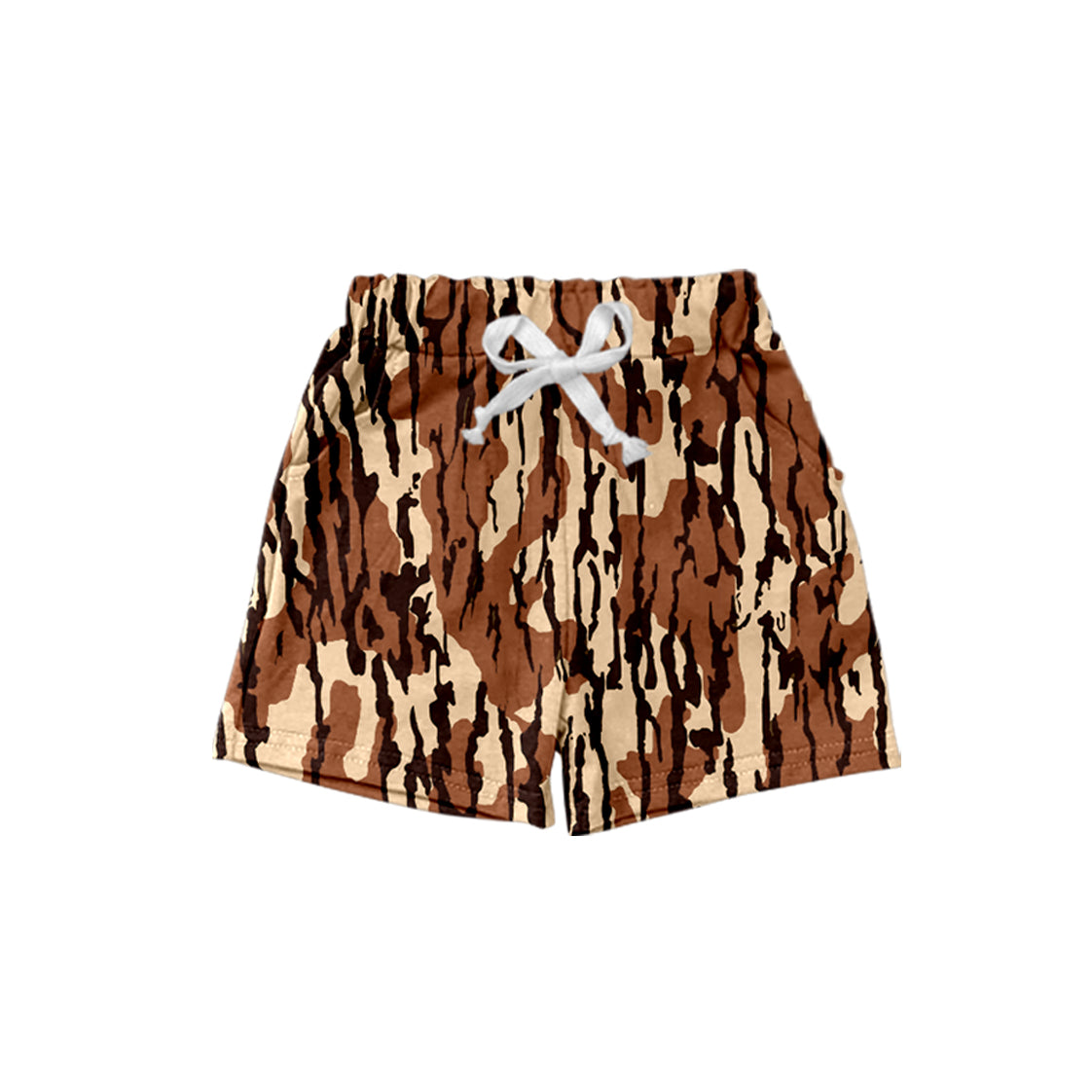 Preorder Baby Boy Kids Toddler Brown Camo Pockets Shorts ( Moq 5 )