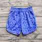 Preorder Adult Women Blue Leopard Yoga Active wear Bottoms Shorts ( No moq )