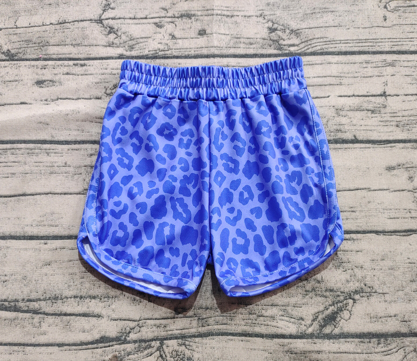 Preorder Adult Women Blue Leopard Yoga Active wear Bottoms Shorts ( No moq )