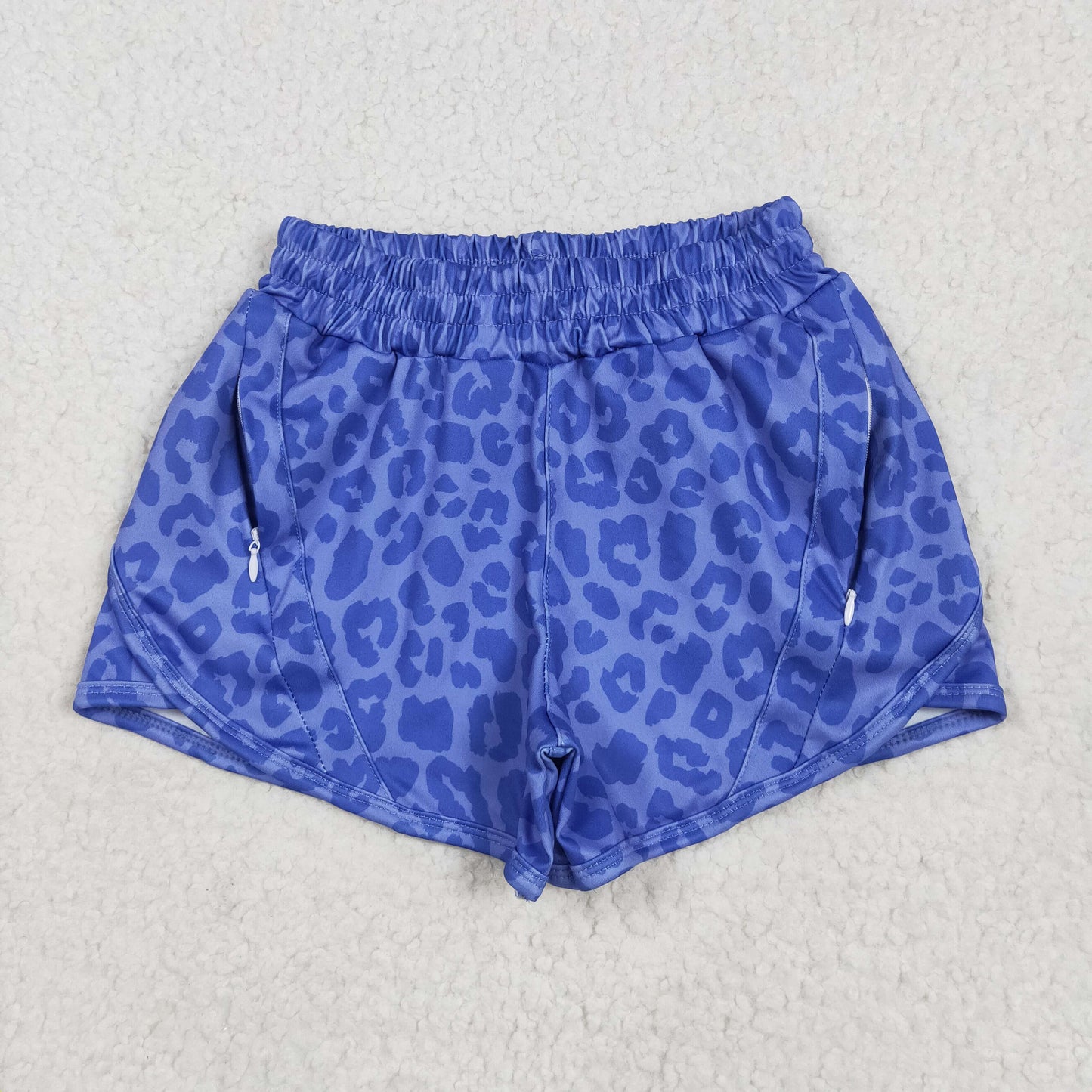 Sibling Baby Girls Leopard Yoga Athletic Shorts Bottoms