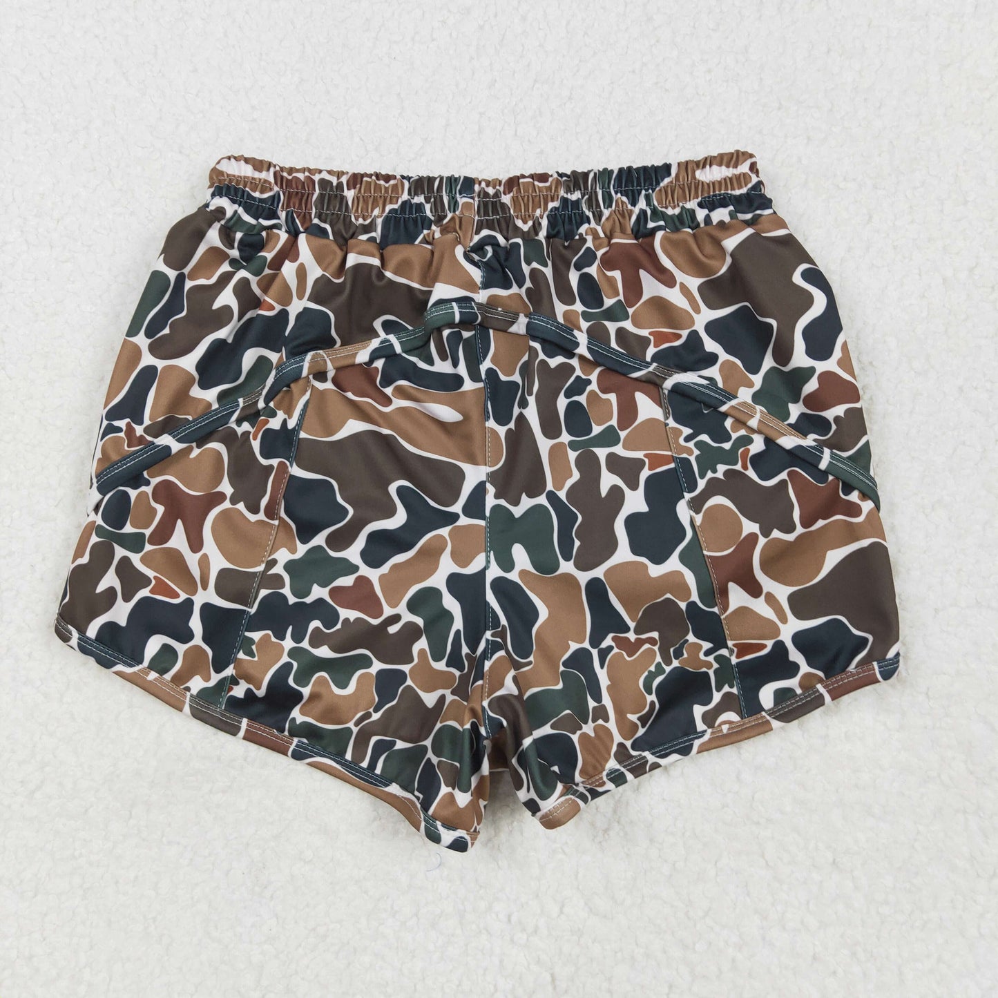 Sibling Baby Girls Adult Women Camo Shorts Mommy and Me Yoga Bottoms RTS