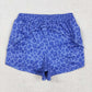Baby Girl Adult Women Blue Leopard Yoga Zipper Shorts Sibling Mommy and me Bottoms RTS