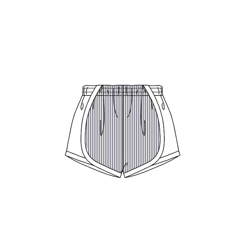 Preorder Baby Girl Toddler Black Stripes Shorts Bottoms ( Moq 5 )