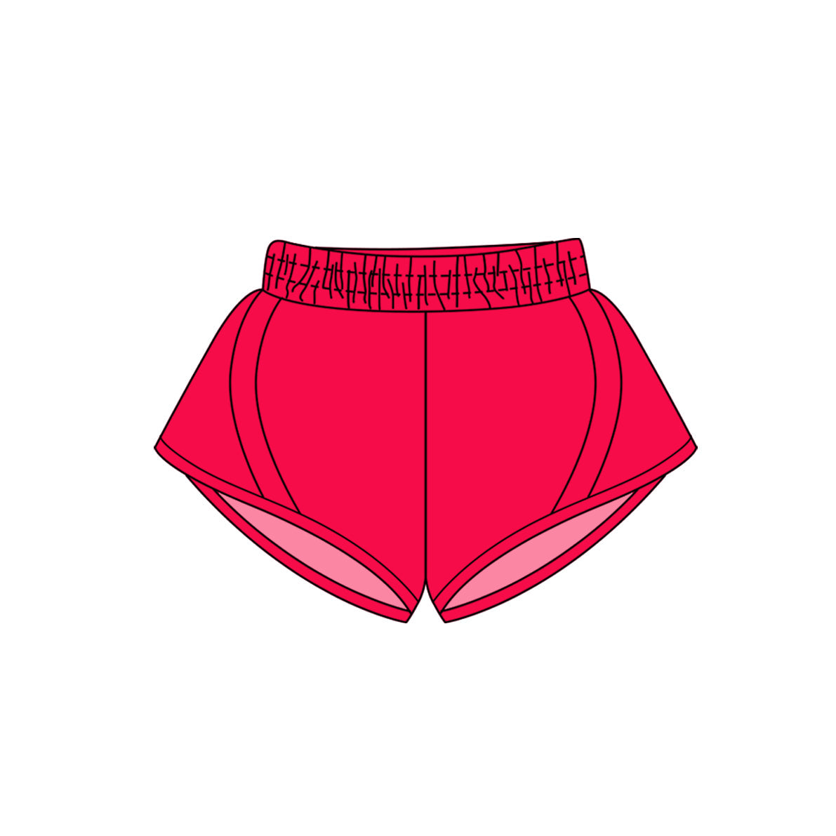 Preorder Baby Girl Toddler Red Yoga Active Wear Shorts Bottoms ( Moq 5 )