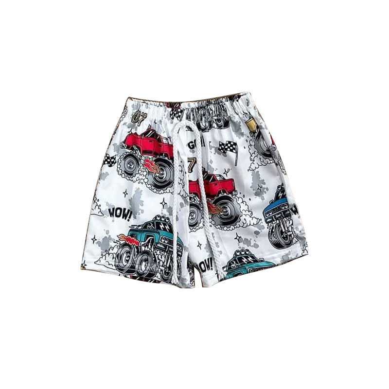 Preorder Baby Boy Trucks Summer Shorts Bottoms ( Moq 5 ）