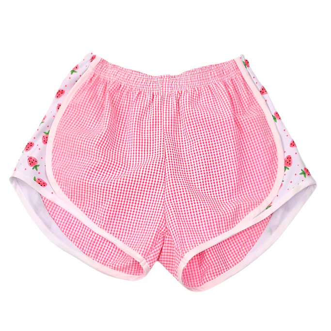 Preorder Baby Girl Strawberry Pink Shorts Bottoms（ Moq 5 ）