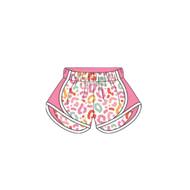 Preorder Baby Girl Leopard Pink Shorts Bottoms（ Moq 5 ）
