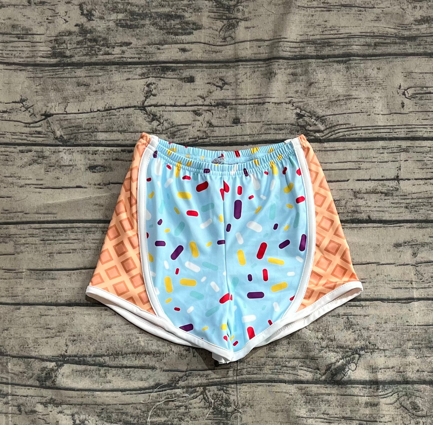 Baby Girl Cake Candy Blue Yoga Wear Active Shorts Bottoms RTS