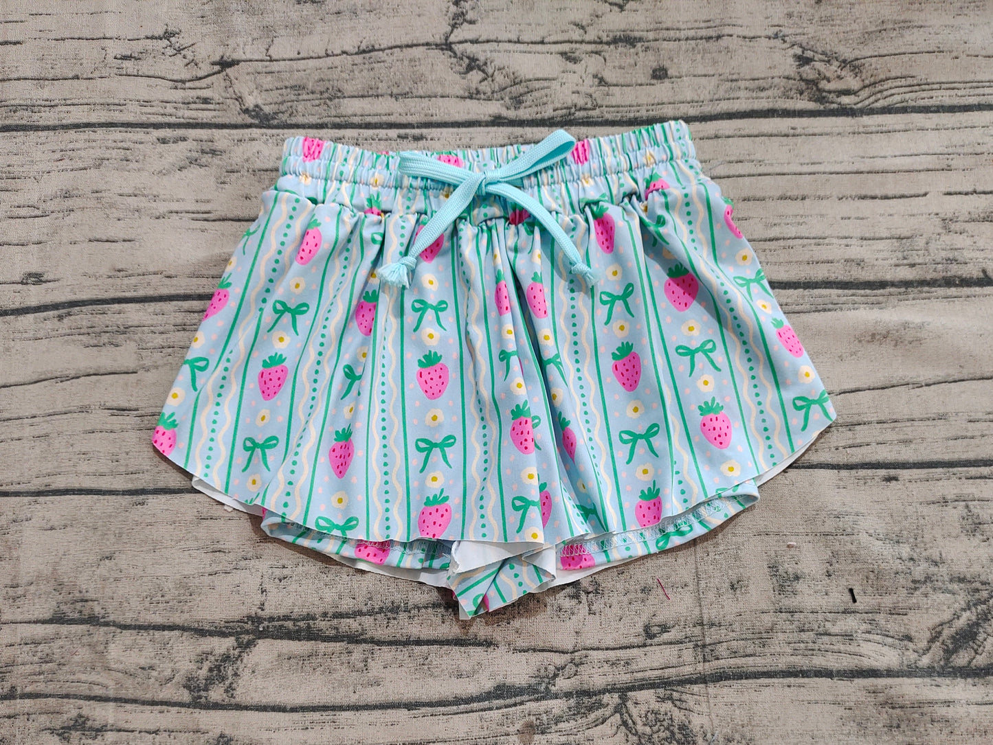 Baby Girl Strawberry Bows Shorts Bottoms RTS