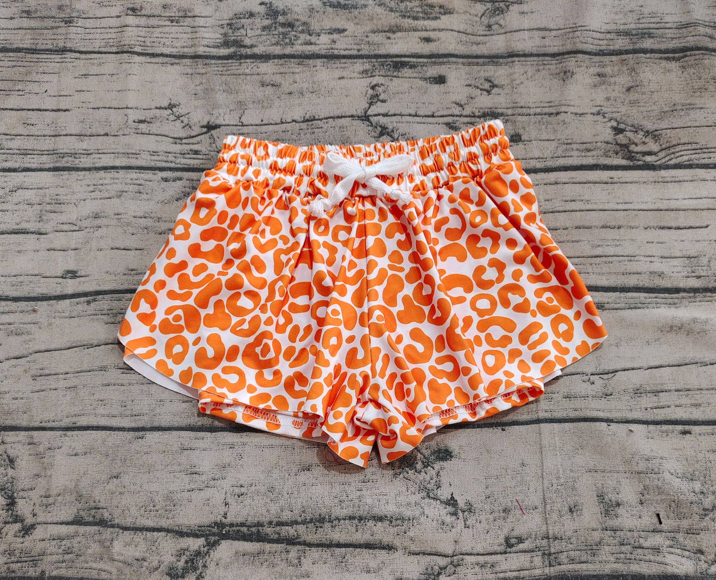 Baby Girl Summer Orange Leopard Shorts Bottoms RTS