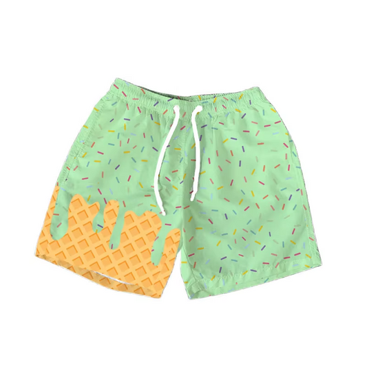 ( Moq 5 ) Preorder Baby Boy Toddler Plaid Candy Summer Green Bottom Shorts