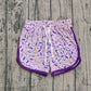 Girls Kids Mardi Gras Sprinkles Purple Shorts Bottoms RTS