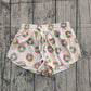 Baby Girls Kids Mardi Gras Donuts Yoga Active Shorts Bottoms RTS