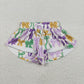 Sibling Family Baby Girls Kids Adult Women Colorful Bows Mardi Gras Romper Shorts Jumpsuit Dress Sets RTS