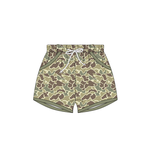 ( Moq 5 ) Preorder Baby Boys Camo Pockets Shorts Bottoms