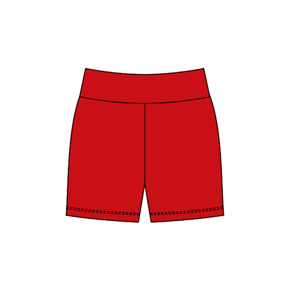 ( Moq 5 ) Preorder Baby Girls Red Yoga Active Shorts Bottom