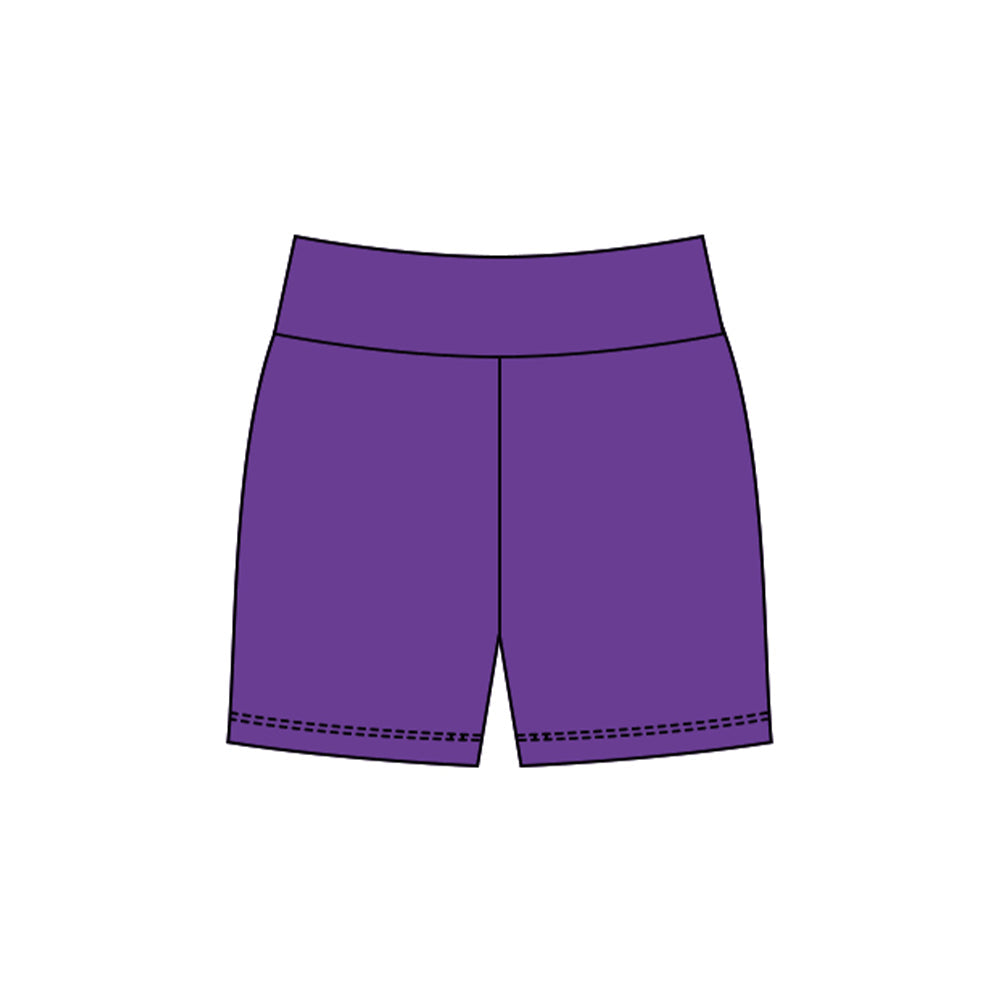 ( Moq 5 ) Preorder Baby Girls Purple Yoga Active Shorts Bottom