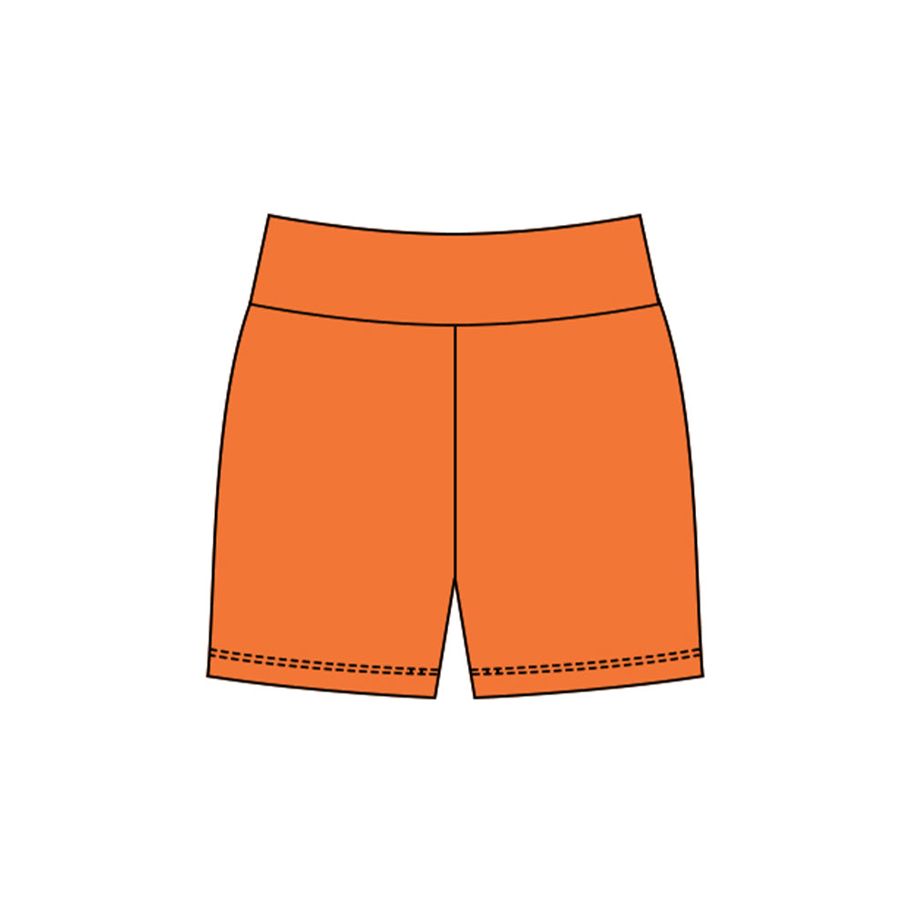 ( Moq 5 ) Preorder Baby Girls Orange Yoga Active Shorts Bottom