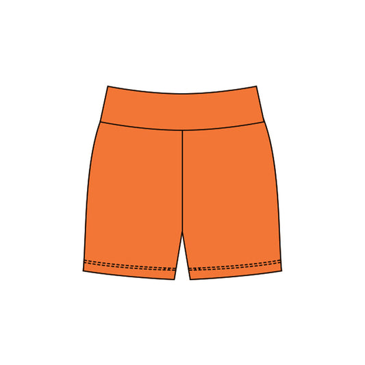 ( Moq 5 ) Preorder Baby Girls Orange Yoga Active Shorts Bottom