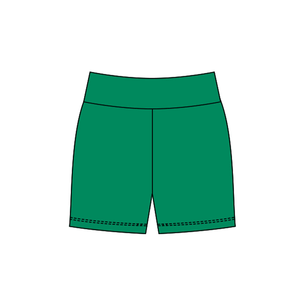 ( Moq 5 ) Preorder Baby Girls Green Yoga Active Shorts Bottom
