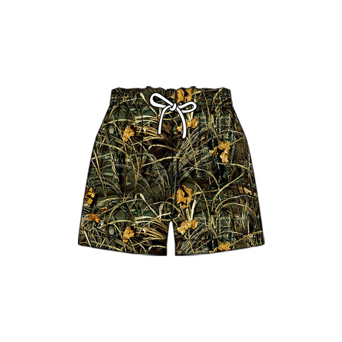 ( Moq 5 ) Preorder Baby Boys Camo Pockets Shorts Bottoms