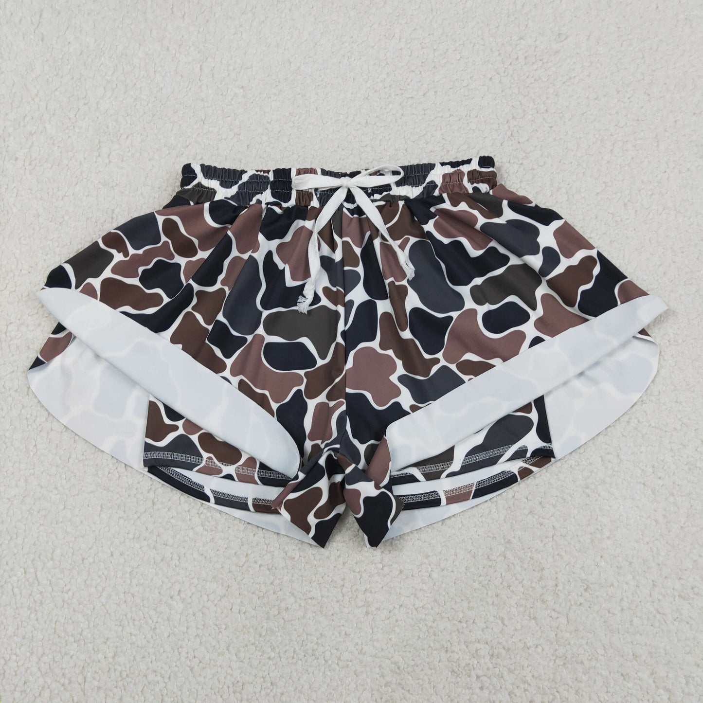 Sibling Kids Girls Adult Women Camo Yoga Southern Shorts Bottoms Family Clothes RTS