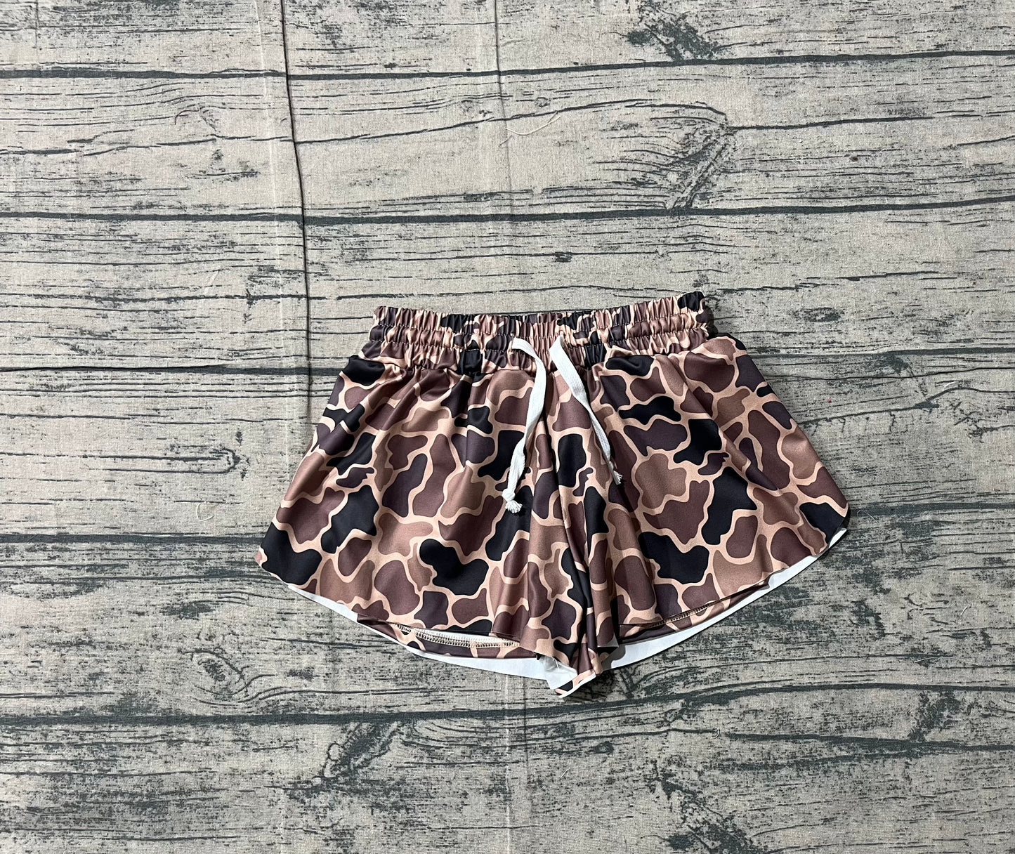 Baby Girls Brown Camo Yoga Southern Shorts Bottoms RTS