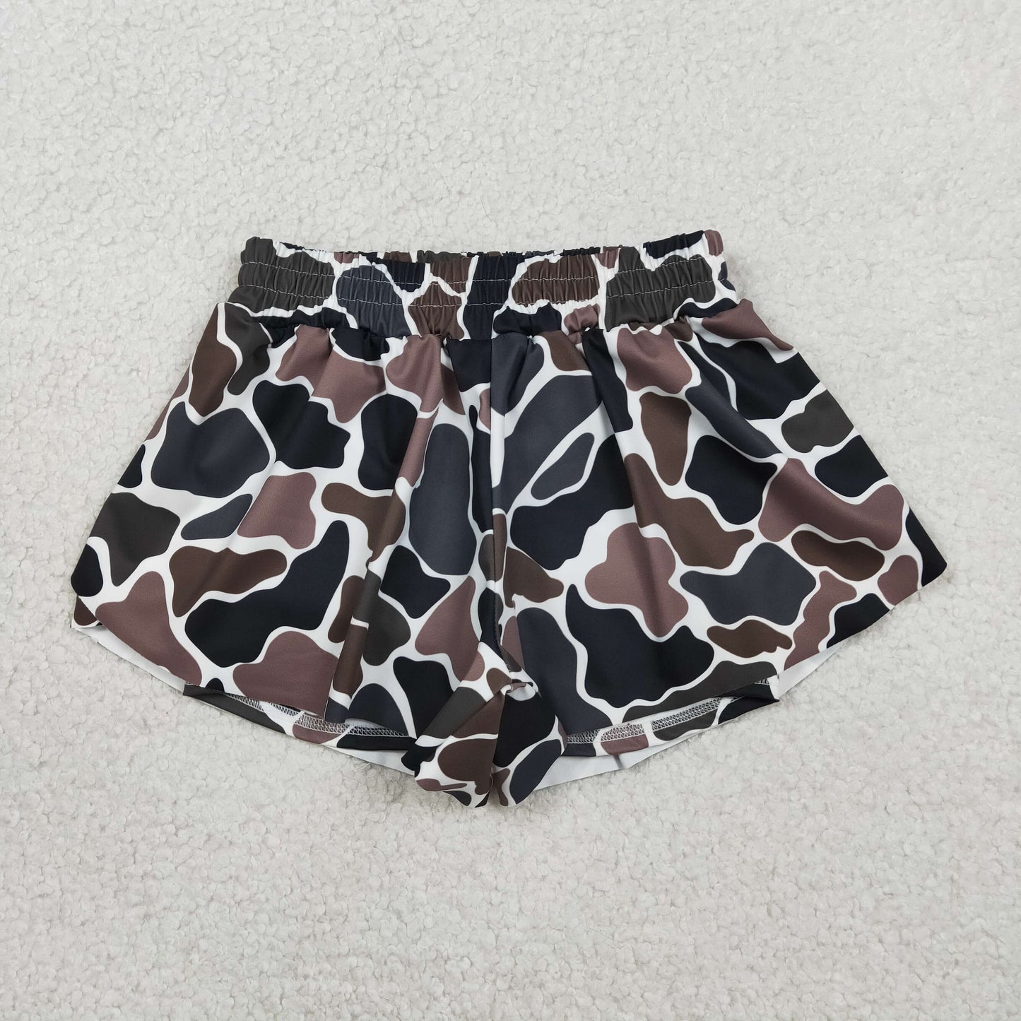 Sibling Kids Girls Adult Women Camo Yoga Southern Shorts Bottoms Family Clothes RTS